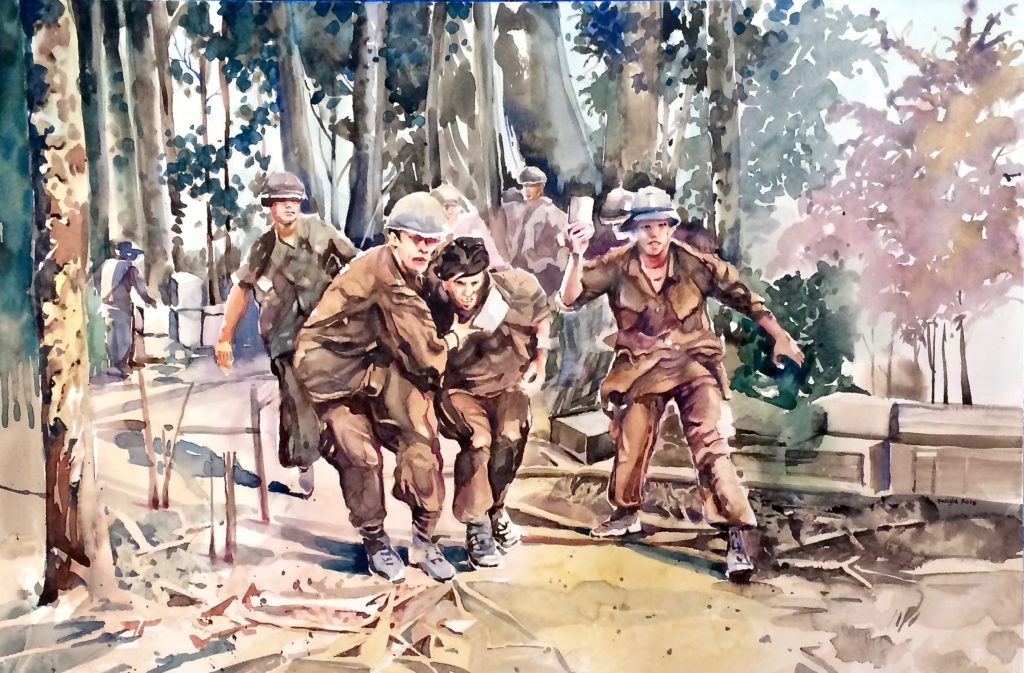 "Hamburger Hill" by Dwight Rose, inspired by the experiences of Dwight Rose